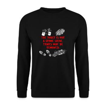 The Toilet Is Not a Crime Scene. - Unisex Sweatshirt - black - Front - Alina (178cm) & Michal (187cm)