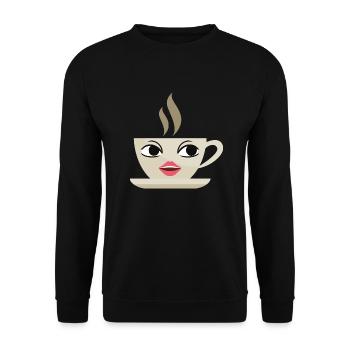 Coffee cup - Unisex Pullover - Schwarz - Vorne - Alina (178cm) & Michal (187cm)