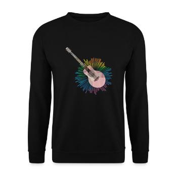 Gitarre - Unisex Pullover - Schwarz - Vorne - Alina (178cm) & Michal (187cm)