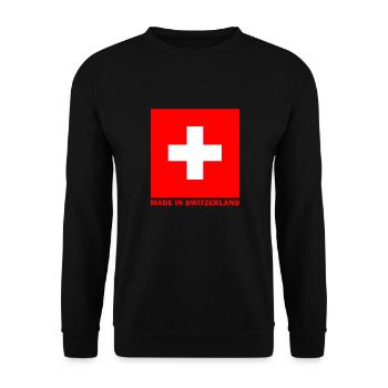 Made in Switzerland - Sweat-shirt Unisexe - noir - Devant - Alina (178cm) & Michal (187cm)