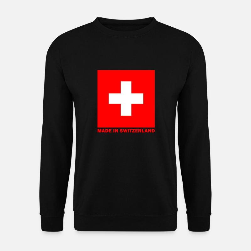 Hergestellt in der Schweiz - Unisex Pullover - Schwarz