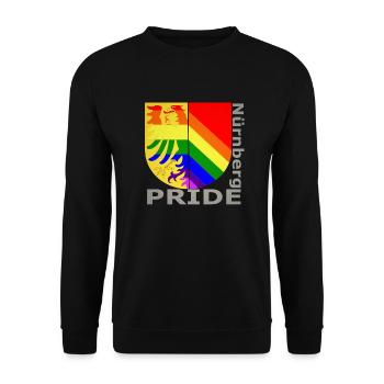 Nürnberg Queer Gay Pride CSD - Unisex Pullover - Schwarz - Vorne - Alina (178cm) & Michal (187cm)