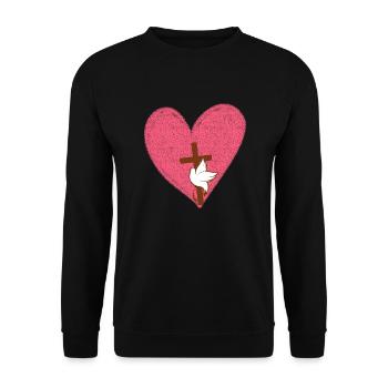 Love Fashion - Unisex Sweatshirt - black - Front - Alina (178cm) & Michal (187cm)