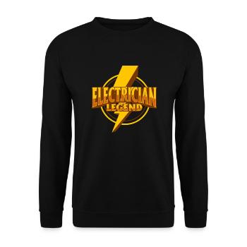 Electrician Legend Travailleur en électronique - Sweat-shirt Unisexe - noir - Devant - Alina (178cm) & Michal (187cm)