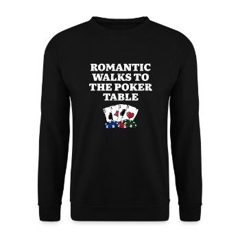 Romantic Walks to the Poker Table Funny Couples - Unisex Pullover - Schwarz - Vorne - Alina (178cm) & Michal (187cm)