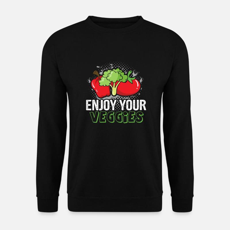 Ich werde mit Gemüse Betrieben, Vegetarier Veganer - Unisex Pullover - Schwarz