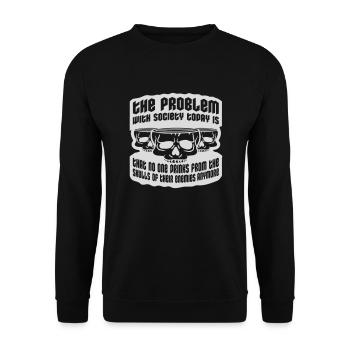 boissons de crânes ennemis - Sweat-shirt Unisexe - noir - Devant - Alina (178cm) & Michal (187cm)