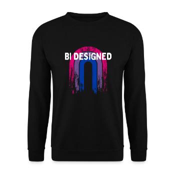 Bi conçu Bisexual Pride Mois Bi Pride LGBT - Sweat-shirt Unisexe - noir - Devant - Alina (178cm) & Michal (187cm)
