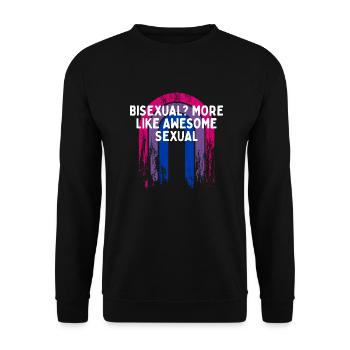 More Like Awesome Sexual Bisexual LGBTQ Bi Pride - Unisex Sweatshirt - black - Front - Alina (178cm) & Michal (187cm)