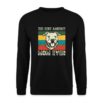 American Staffordshire Bull Terrier Staffy Dog - Unisex Sweatshirt - black - Front - Alina (178cm) & Michal (187cm)