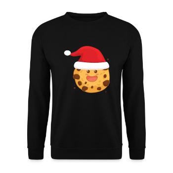 Christmas Chocolate Cookie Funny - Unisex Sweatshirt - black - Front - Alina (178cm) & Michal (187cm)