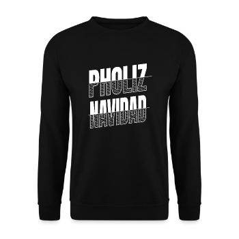 Bubaprints Baby Statement Sayings Christmas Tree - Unisex Sweatshirt - black - Front - Alina (178cm) & Michal (187cm)