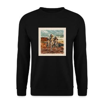 Aliens - Unisex Sweatshirt - black - Front - Alina (178cm) & Michal (187cm)