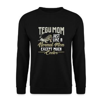 Tegu Eidechse Reptil Herpetologe - Unisex Pullover - Schwarz - Vorne - Alina (178cm) & Michal (187cm)