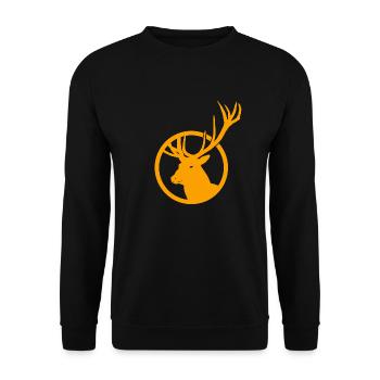 Cerf - Sweat-shirt Unisexe - noir - Devant - Alina (178cm) & Michal (187cm)