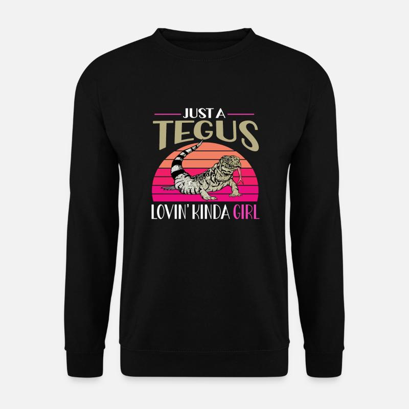 Tegu Lizard Reptile Herpetologist - Unisex Sweatshirt - black
