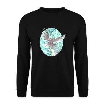 Colombe de la paix - Sweat-shirt Unisexe - noir - Devant - Alina (178cm) & Michal (187cm)