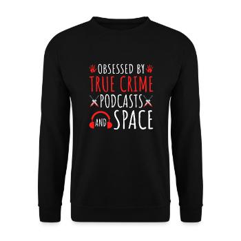 True Crime Podcasts et Space, Astronomy Murder - Sweat-shirt Unisexe - noir - Devant - Alina (178cm) & Michal (187cm)