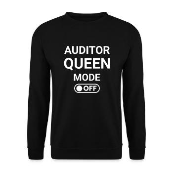 Auditor Queen Mode OFF - Unisex Sweatshirt - black - Front - Alina (178cm) & Michal (187cm)