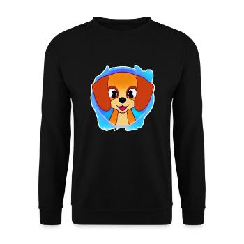 Dog Cartoon Cute Funny Dogs Animal Animals Puppy 5 - Unisex Sweatshirt - black - Front - Alina (178cm) & Michal (187cm)