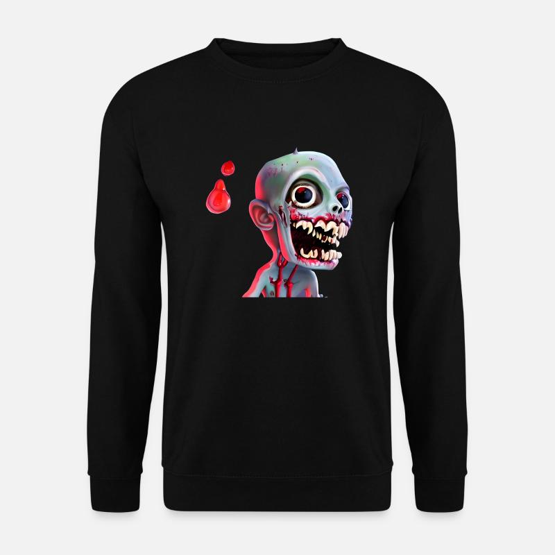 A Cute Cartoon Zombie Funny - Unisex Pullover - Schwarz