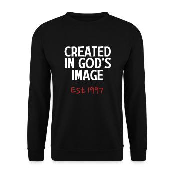Créé à l’image de Dieu est 1997 - Sweat-shirt Unisexe - noir - Devant - Alina (178cm) & Michal (187cm)