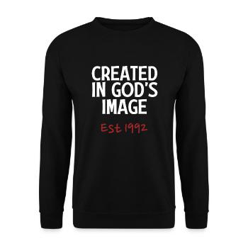 Créé à l’image de Dieu est 1992 - Sweat-shirt Unisexe - noir - Devant - Alina (178cm) & Michal (187cm)