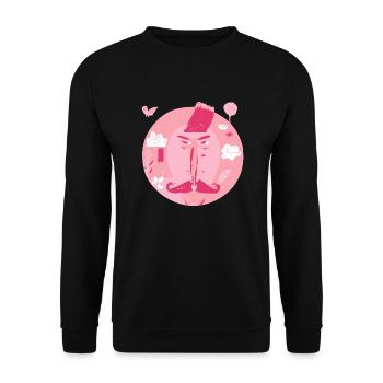 Mizo the gangster - Unisex Sweatshirt - black - Front - Alina (178cm) & Michal (187cm)