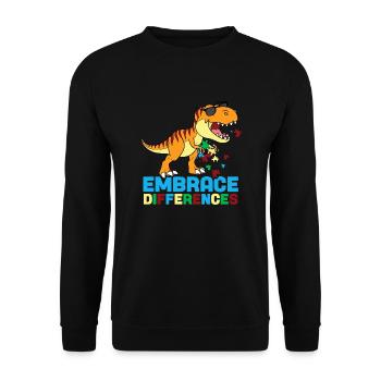 Embrace Differences - Unisex Sweatshirt - black - Front - Alina (178cm) & Michal (187cm)
