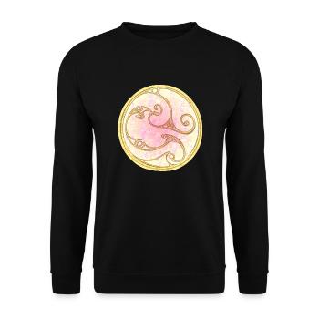 Sunlight Swirl - Unisex Sweatshirt - black - Front - Alina (178cm) & Michal (187cm)