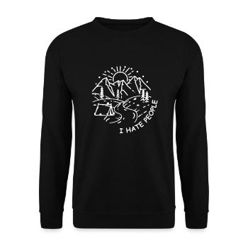 Mountains, Climbers, Nature, Adventure - Unisex Sweatshirt - black - Front - Alina (178cm) & Michal (187cm)