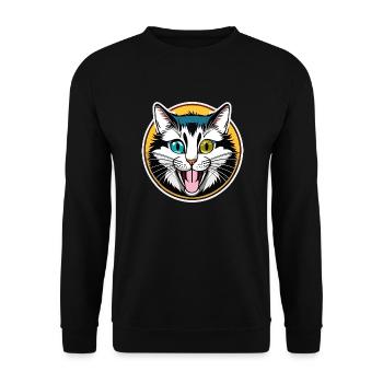 Kitty - Sweat-shirt Unisexe - noir - Devant - Alina (178cm) & Michal (187cm)