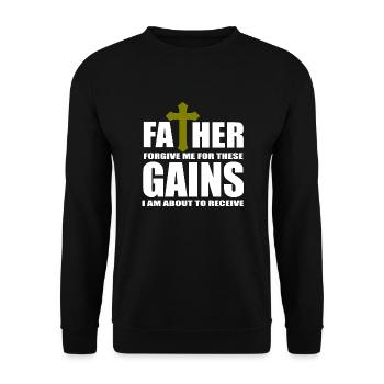 Gym quotes - Unisex Sweatshirt - black - Front - Alina (178cm) & Michal (187cm)