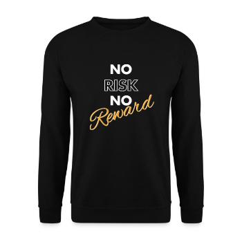 Kein Risiko, keine Belohnung - Unisex Pullover - Schwarz - Vorne - Alina (178cm) & Michal (187cm)