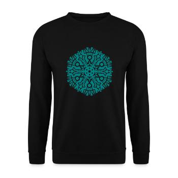 Mandala Maya Pattern - Unisex Sweatshirt - black - Front - Alina (178cm) & Michal (187cm)