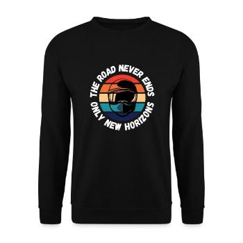 Motocross-Leidenschaftslogo - Unisex Pullover - Schwarz - Vorne - Alina (178cm) & Michal (187cm)