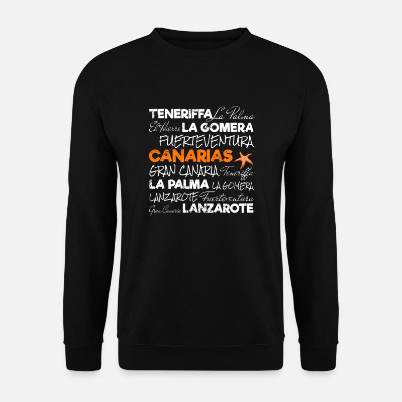 Kanarische Inseln Retro Seestern Vintage Urlaub - Unisex Pullover - Schwarz