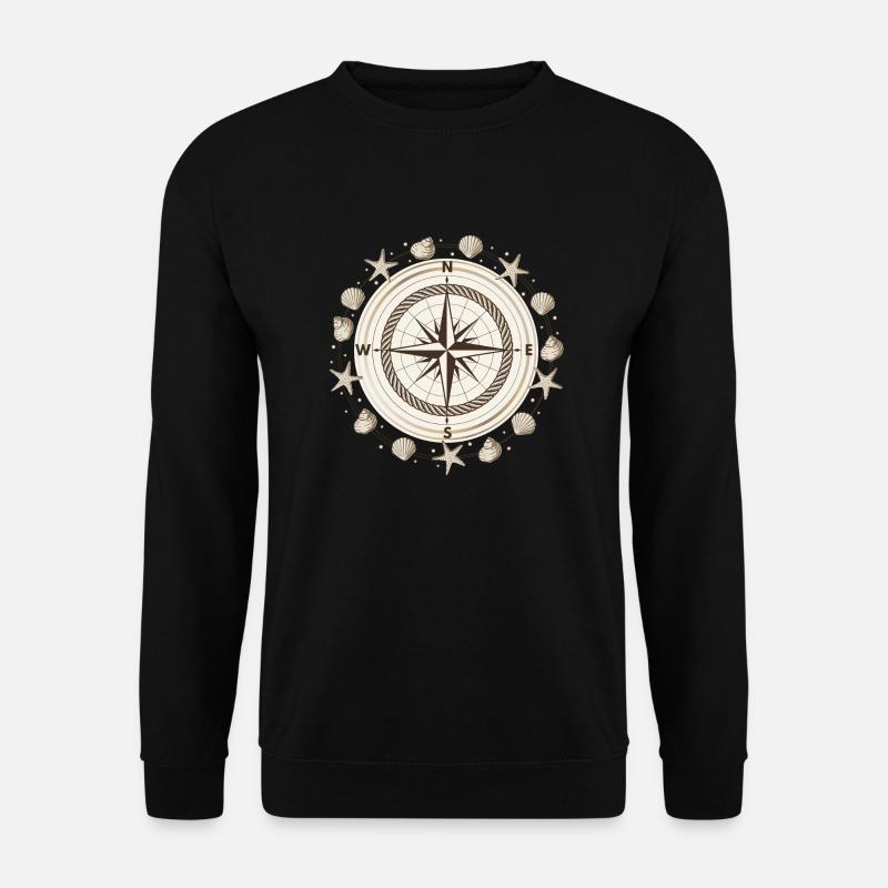 Compass Maritime Shells Voyage - Sweat-shirt Unisexe - noir