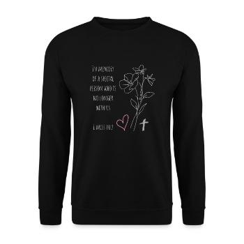 I miss you - Unisex Sweatshirt - black - Front - Alina (178cm) & Michal (187cm)