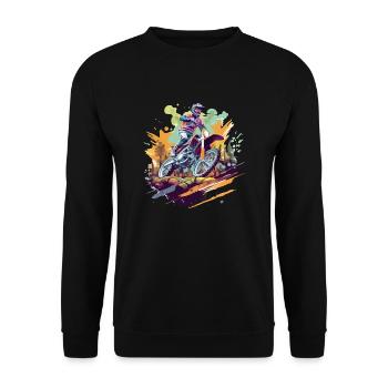 Motocross Jorge - Unisex Pullover - Schwarz - Vorne - Alina (178cm) & Michal (187cm)