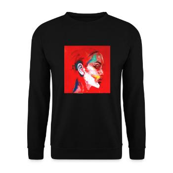 Red Girl / R. CHIBAC - Unisex Sweatshirt - black - Front - Alina (178cm) & Michal (187cm)