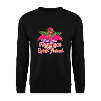 Lawn Flamingos Are My Spirit Animal Flamingo Bird - Unisex Sweatshirt - black - Front - Alina (178cm) & Michal (187cm)