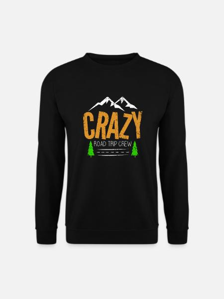 Verrückte Roadtrip-Crew | Urlaubsreisen - Unisex Pullover - Schwarz