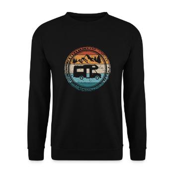 Camping RV Caravan Motorhome Camper - Unisex Sweatshirt - black - Front - Alina (178cm) & Michal (187cm)