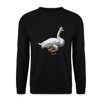 Cygne - Sweat-shirt Unisexe - noir - Devant - Alina (178cm) & Michal (187cm)