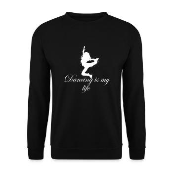 Danse Musique de danse - Sweat-shirt Unisexe - noir - Devant - Alina (178cm) & Michal (187cm)