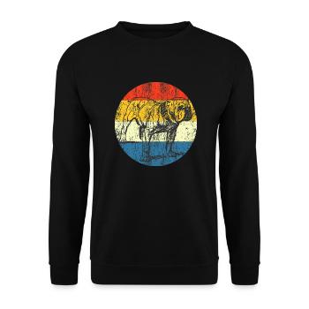 Vintage Hund Retro Sonnenbrille - Unisex Pullover - Schwarz - Vorne - Alina (178cm) & Michal (187cm)