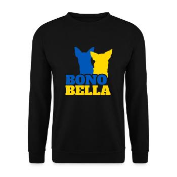 Bono Bella Merch UA 6 - Unisex Pullover - Schwarz - Vorne - Alina (178cm) & Michal (187cm)