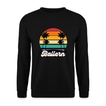 Saufen, Bier Alkohol Schwarzer Humor Spruch - Unisex Pullover - Schwarz - Vorne - Alina (178cm) & Michal (187cm)