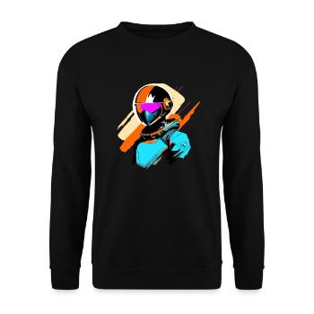 Raumfahrer - Unisex Pullover - Schwarz - Vorne - Alina (178cm) & Michal (187cm)